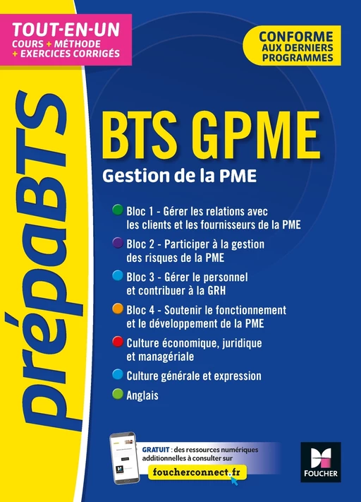 PrépaBTS - BTS Gestion de la PME - Toutes les matières - Révision et entrainement - Régine Aidemoy, Ludovic Babin-Touba, Annie Goulvent, Frédérique Le Graverend, Christine Malarmey, Thierry Mellarede, Olivier Prévost, Johanna Stokkermans, Béatrice Tallégas-Le Nezn - Foucher