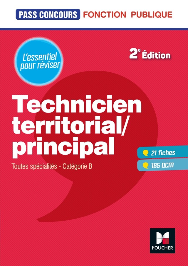 Pass'Concours - Technicien territorial / principal - 2e édition - Révision et entrainenement - Dominique Berville - Foucher