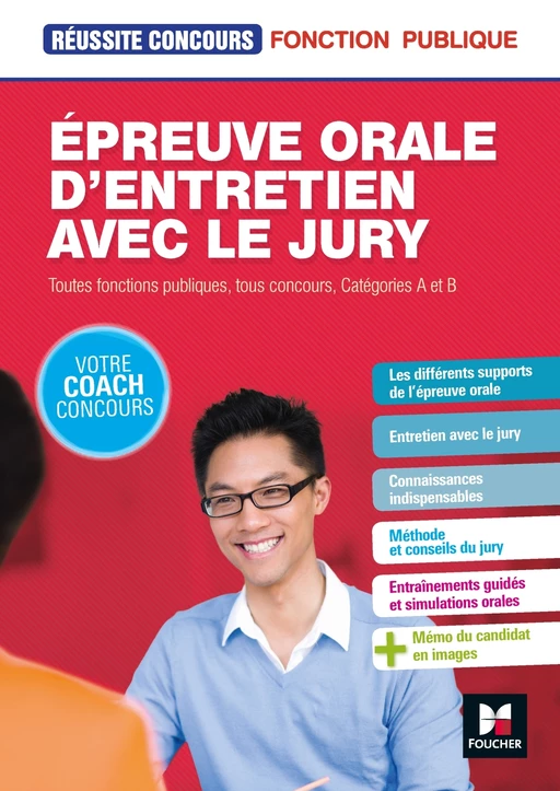 Réussite Concours - Épreuve orale d'entretien avec le jury - Toutes fonct publiq, cat A et B - Epub - Yolande Ferrandis - Foucher