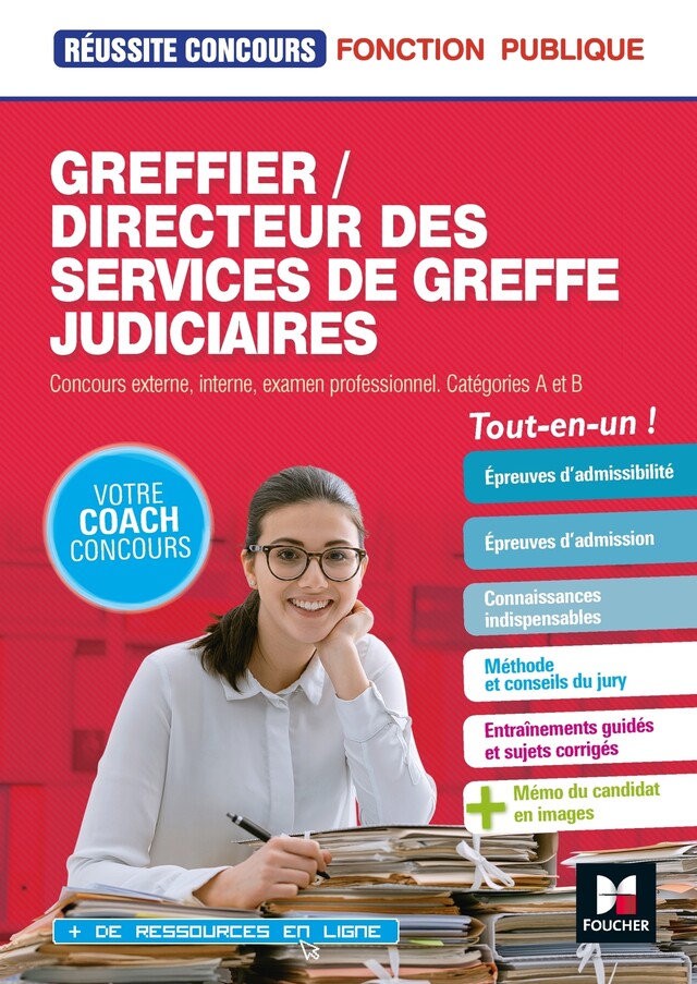 Réussite Concours - Greffier/Directeur des services de greffe judiciaires - Préparation complète -  Tahri - Foucher