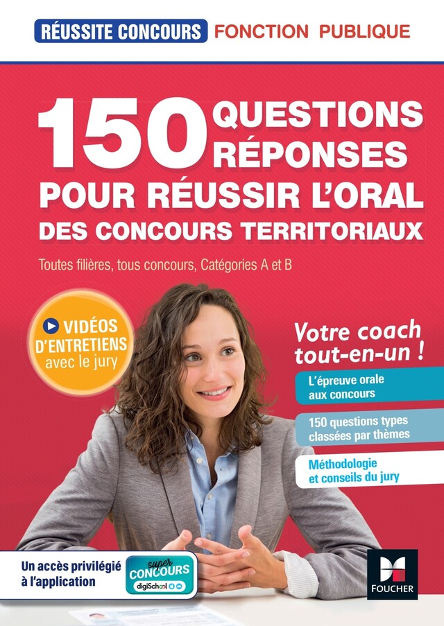 Réussite Concours - 150 questions/réponses pour l'oral - concours territoriaux- Préparation complète - Christine Drapp - Foucher