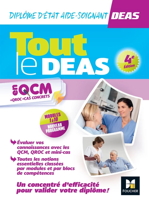 Tout le DEAS en QCM/QROC - IFAS - Diplôme État Aide-soignant - 2024-2025 - Hayat Abbadi, Kamel Abbadi, Priscilla Benchimol, Jérôme Brayer, Sébastien Derue, Annie Durieu, Jocelyn Garnier, Marlène Gratiot, Pauline Guillier, Nathalie Heitzler, André Le Texier, Nadia Ouali, Lénaïck Ramage, Cindy Van Der Veen - Foucher