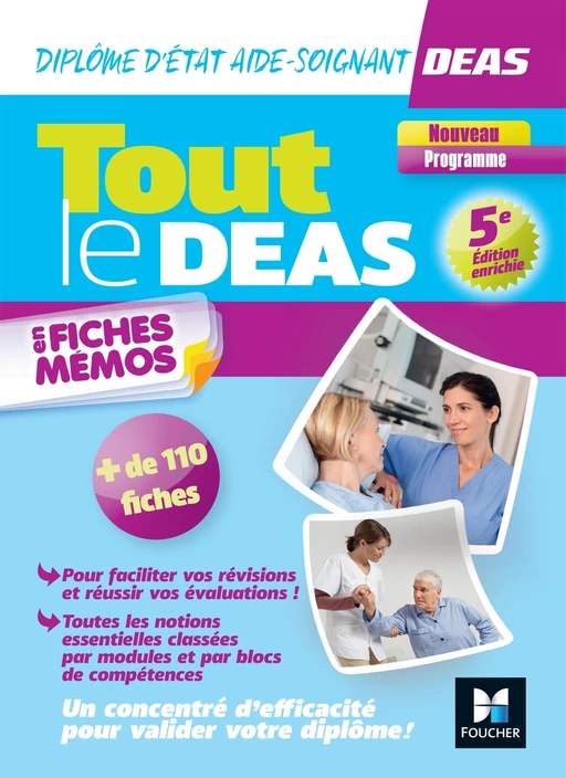 Tout le DEAS en fiches mémos - IFAS - Diplôme État Aide-Soignant - 2024-2024 - Kamel Abbadi, Priscilla Benchimol, Jérôme Brayer, Peter Crevant, Sébastien Derue, Jocelyn Garnier, Amandine Gerbault, Marlène Gratiot, Lucile Guillo, Yamina Kerrou, André Le Texier, Catherine de Macedo, Djaida Nessah, Pierre Novacovici, Nadia Ouali, Achour Ouiddir, Lénaïck Ramage, Régine Tardy, Delphine Vauchel, Houriya Zaouch - Foucher