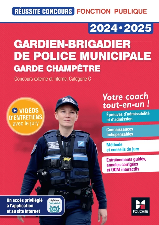 Réussite Concours - Gardien-brigadier de police municipale - Préparation complète 2024-2025 - Florence Abdoul-Dorion, Nadia Horenfeld, Thierry Palermo, Isabelle Prouteau - Foucher