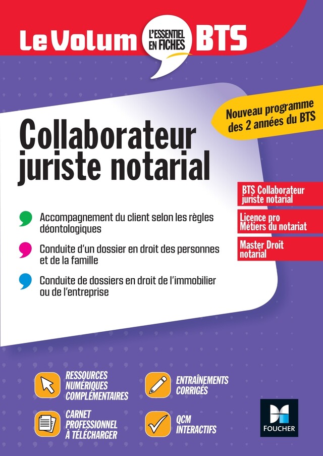 Le Volum' BTS - Collaborateur juriste notarial - Adel Bouzouina, Marie-Pierre Méhat-Legay - Foucher