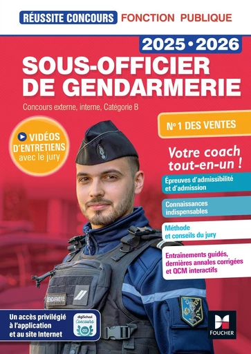 Réussite Concours - Sous-officier de gendarmerie - 2025-2026- Préparation complète - Philippe Alban, Valérie Béal, Michaël Mulero - Foucher